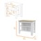 Tuhome Houston 2 Piece Kitchen Set, Kitchen Island, Kitchen Pantry, White /Light Oak CKIT41 - alternate 3